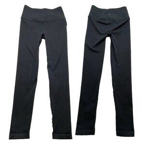 SPIRITUAL GANGSTER Women Leggings Size S Black Ribbed Yoga Athleisure Everyday